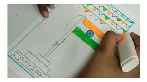 How to draw indian National Flag Tiranga|| Tiranga drawing || kids ...