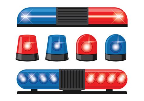 Polícia Luzes Vector Icons Set 145124 Vetor no Vecteezy