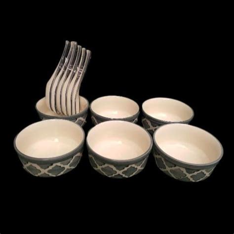 Ceramic Soup Bowl Spoon Set at Rs 265/set | Ceramic Soup Bowl With ...