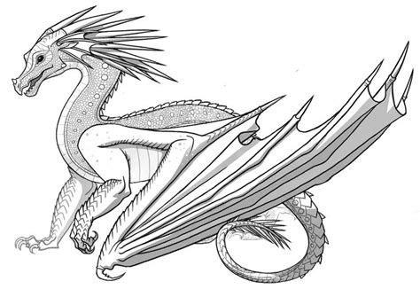 Icewing Wings Of Fire Colors Sketch Coloring Page