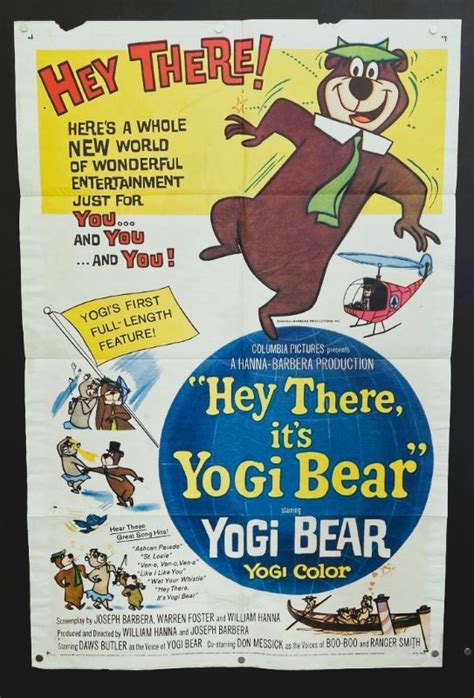 Hey There It’s Yogi Bear (1964) – Original One Sheet Movie Poster ...