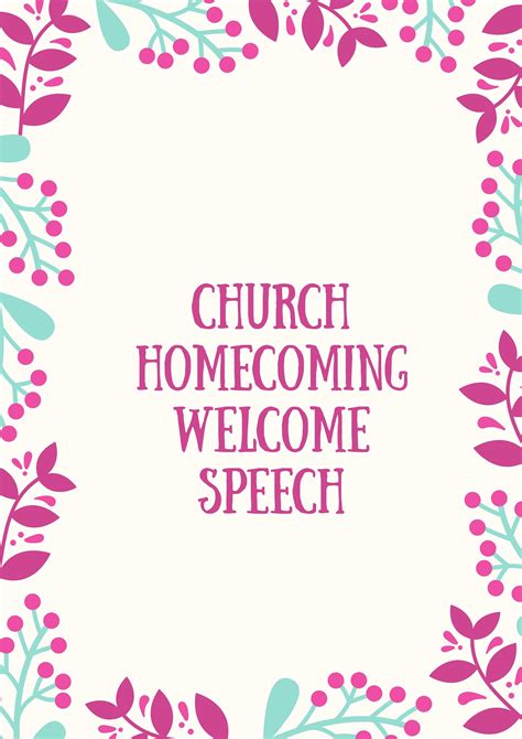 church homecoming welcome speech | Celebration church, Pastors ...