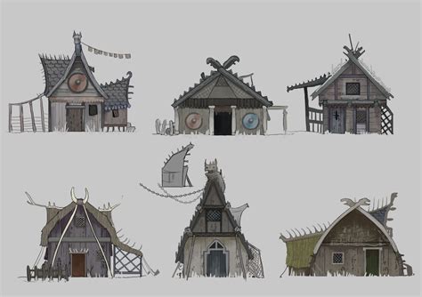 ArtStation - Viking House Iterations, Lauren Roberts Traditional ...