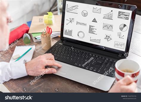 Graphical Analysis Concept Shown On Laptop Stock Photo 1543755155 ...