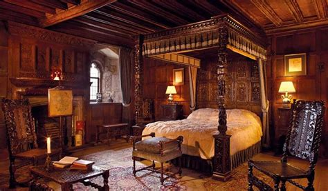 Preserved 15th century Bedroom inside the Hever Castle -- the childhood ...