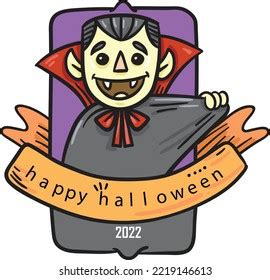 Halloween Dracula Logo Design Vector Template Stock Vector (Royalty ...