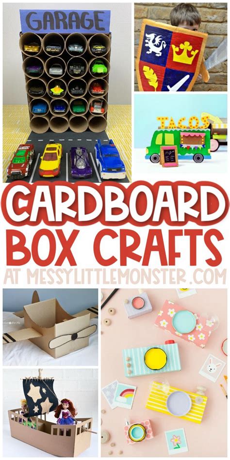 The CUTEST Cardboard Box Crafts for Kids | Cardboard box crafts ...