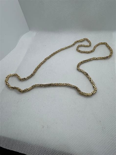 585 Gold Byzantine Chain - Etsy