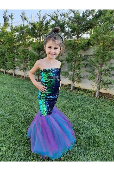 Mermaid Costume Kids, Mermaid Birthday Dress for Toddlers, Mermaid ...