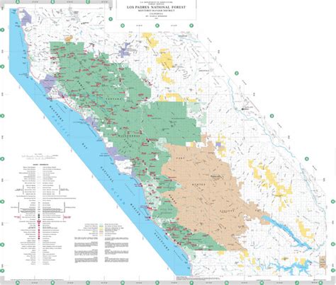 Los Padres National Forest Map - North - Los Padres National Forest ...