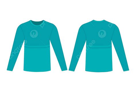 Long Sleeve Shirts Vector PNG Images, Blank Light Green Long Sleeve T ...