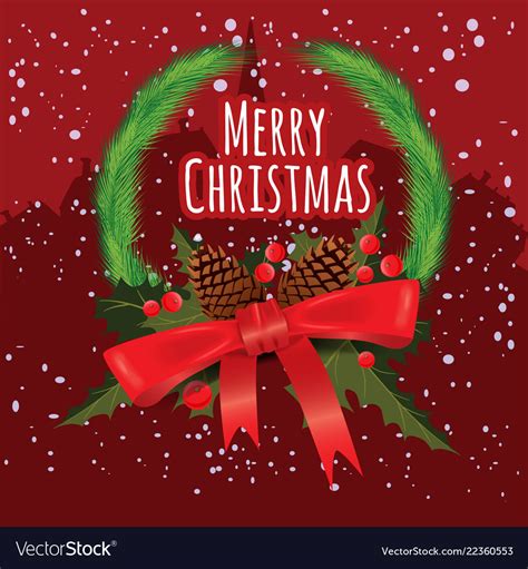 Merry christmas greeting card Royalty Free Vector Image