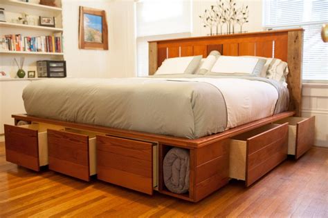 King Size Bed Frame With Drawers Canada / King Size Platform Bed Frame ...