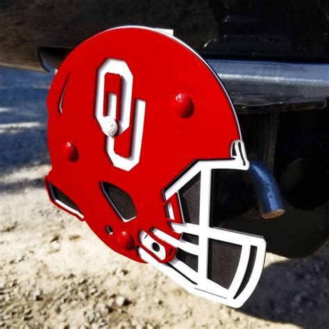 OU- 3 Color OU Helmet Hitch Cover | Gameday Ironworks