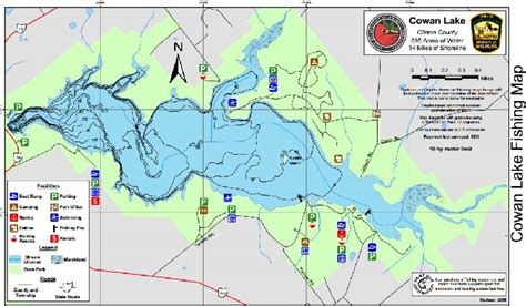 Cowan Lake State Park Map