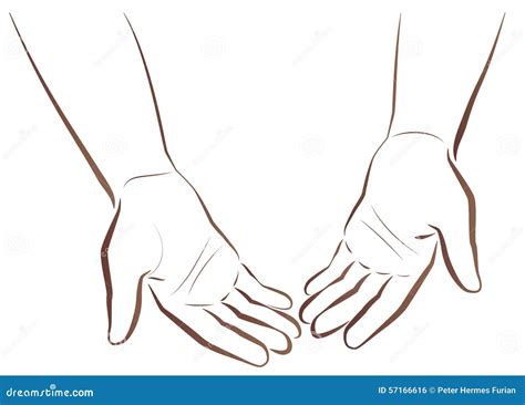 Empty Handed Begging Poor Beggar Stock Vector - Image: 57166616