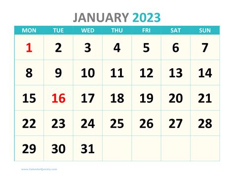 Calendar 2023 With Week Numbers - Time and Date Calendar 2023 Canada