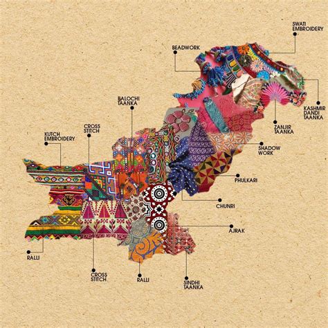 Embroidery map of Pakistan — Information is Beautiful Awards