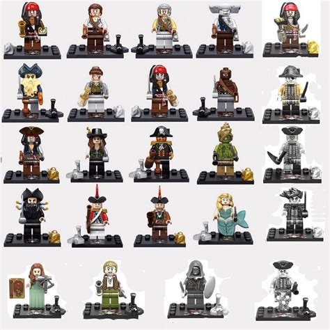 24pcs Pirates of the Caribbean movie series character Minifigures Lego ...