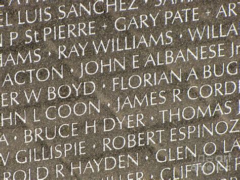 Names on Vietnam Veterans Memorial Photograph by Ben Schumin | Pixels