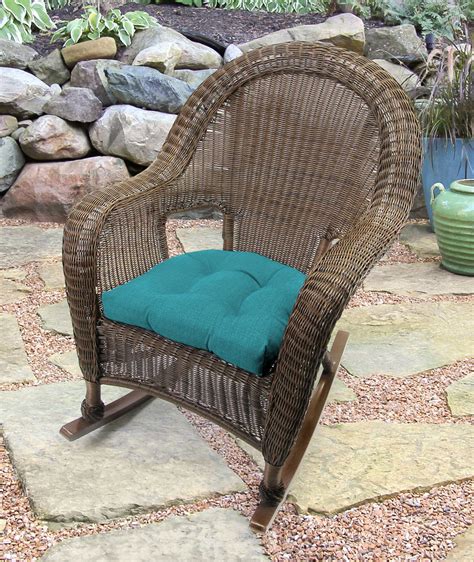 Set of Two, 18" x 18" x 4" Outdoor Wicker Chair Cushions - Walmart.com ...