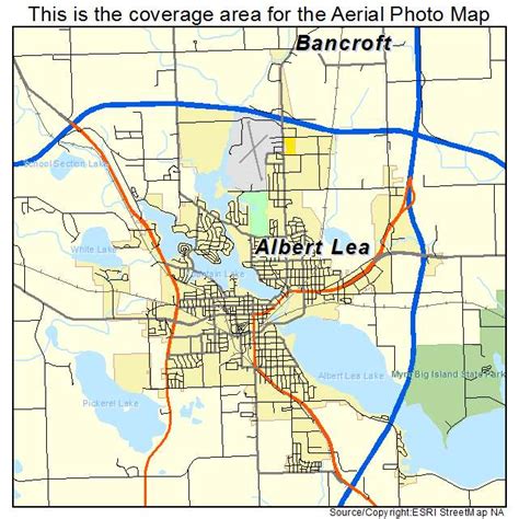 Aerial Photography Map of Albert Lea, MN Minnesota