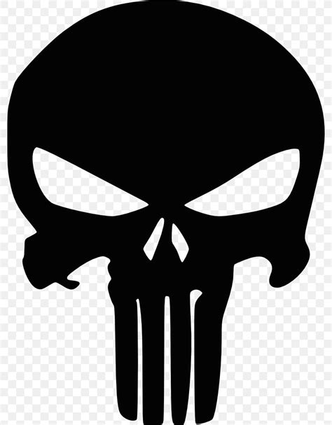 Punisher Logo Marvel Comics Decal, PNG, 784x1051px, Punisher, Black And ...