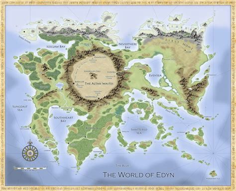 Fantasy World Map of Edyn