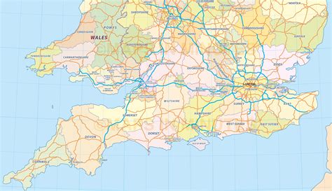 Counties Of South England Map - United States Map