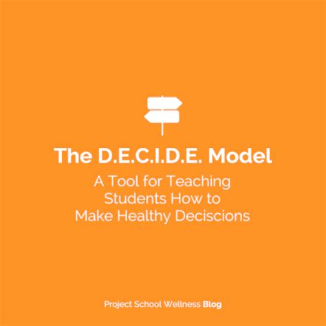 The D.E.C.I.D.E. Model: A Tool For Teaching Students How to Making ...