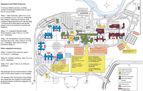 Outpatient Entrances Map For St. Cloud VAMC | VA St Cloud Health Care ...