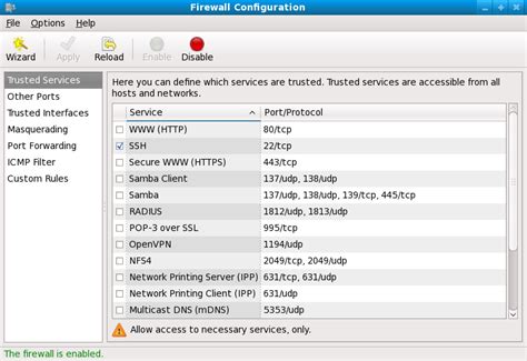 2.8.2. Basic Firewall Configuration Red Hat Enterprise Linux 6 | Red ...