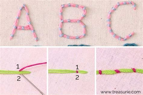 Embroidery Letters - Easiest Stitches for Letters | TREASURIE