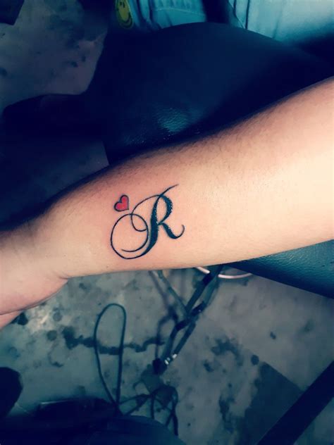 R Letter Tattoo Design