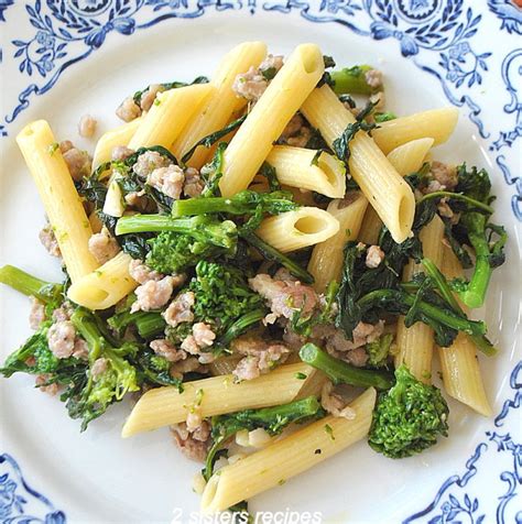 Penne with Sausage and Broccoli Rabe - 2 Sisters Recipes by Anna and Liz