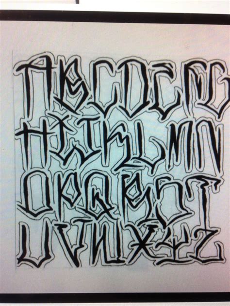 Graffiti Gangster Tattoo Lettering Alphabet - Janeforyou