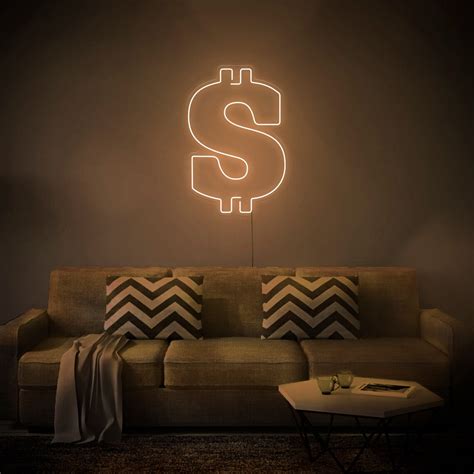 Dollar LED Neon Sign Wall Decor Wall Sign Neon Lights | Etsy