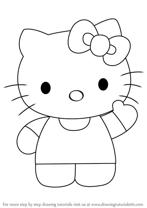 a hello kitty coloring page for kids