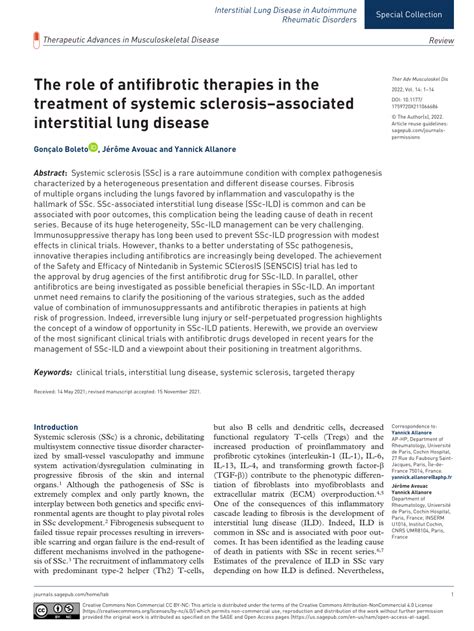 (PDF) The role of antifibrotic therapies in the treatment of systemic ...