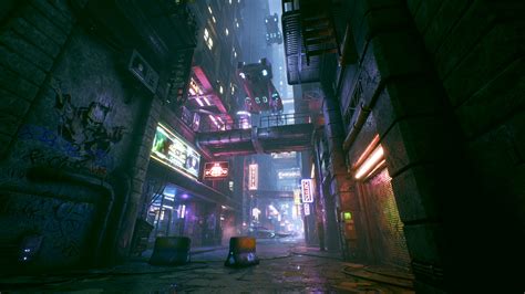 Scena 3D : Cyberpunk City Alley