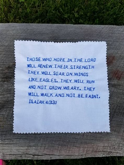 Prayer Square Prayer Cloth Isaiah 40.31 Inspirational | Etsy