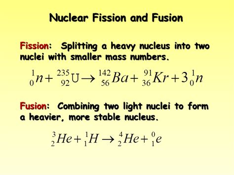 Nuclear Fission and Fusion - Presentation Chemistry