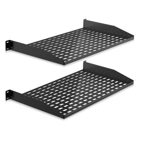 Buy 2-Pc 1U Server Rack Shelf, Vented Shelves for Good Air Circulation ...