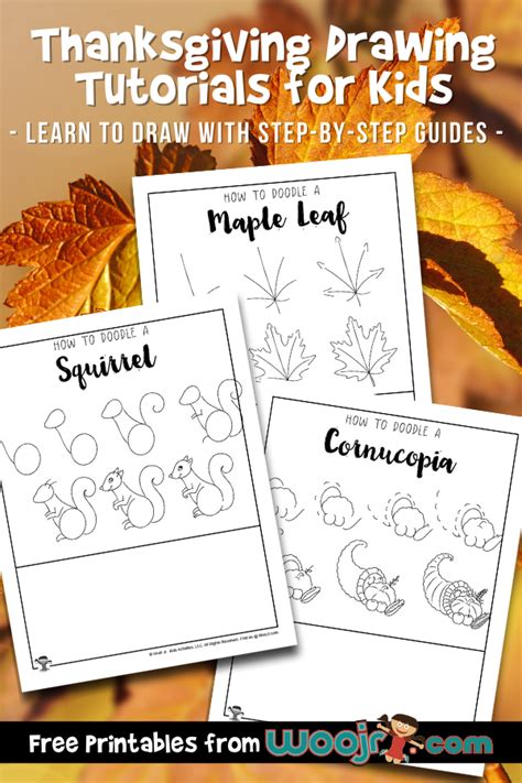 Thanksgiving Drawing Tutorials for Kids | Woo! Jr. Kids Activities ...