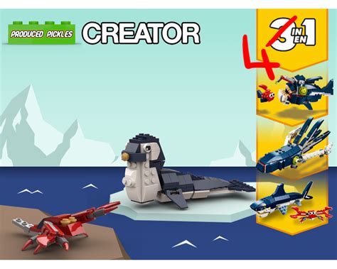 LEGO MOC-25579 Seal Alternative build of 3 in 1 deep sea creatures ...