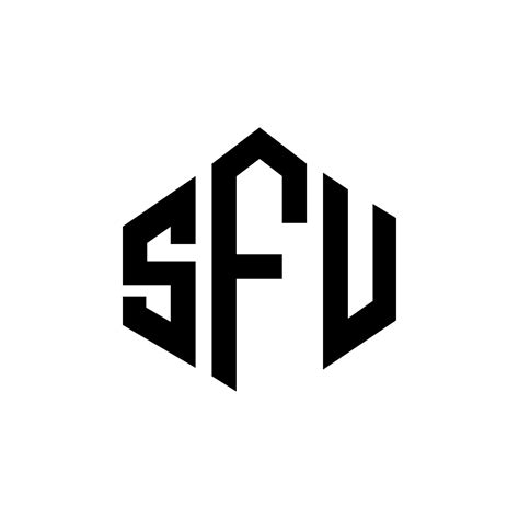 SFU letter logo design with polygon shape. SFU polygon and cube shape ...