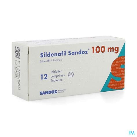 Sildenafil Sandoz 100mg Filmomh Tabl 12x100mg | Apotheek Vanderhaegen