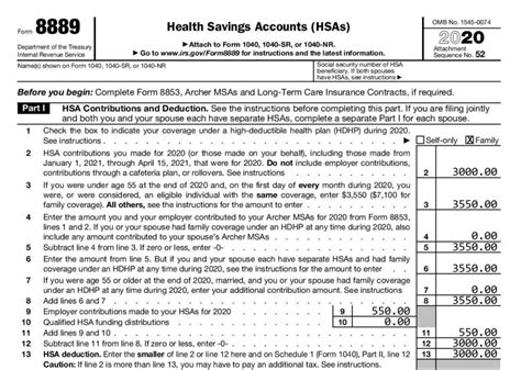 Form 8889 2023 - Printable Forms Free Online