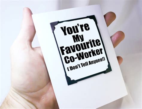 Co Worker Card co Worker Thank You Card. Card for Coworkers. Funny Card ...