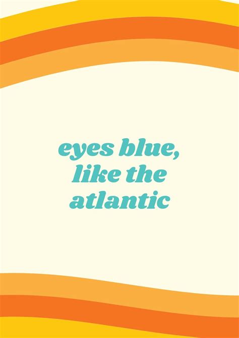 Eyes Blue Like the Atlantic Digital Print by Blonde Orange | Etsy